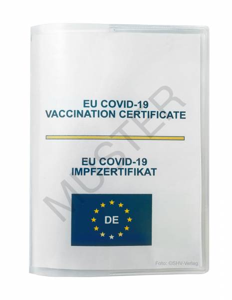 Umschlag Covid-19 EU Impfzertifikat seite 1